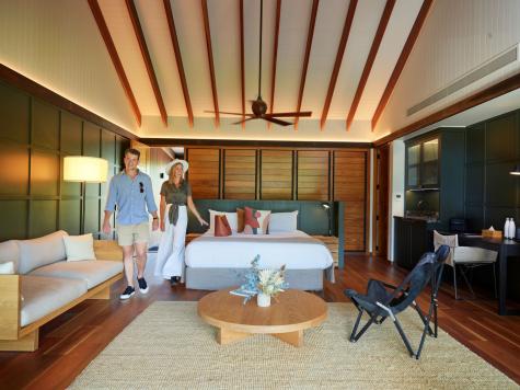 Bedroom and Living Area - Mt Mulligan Lodge