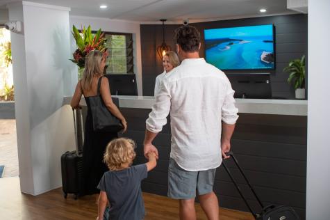 Reception
- Ocean Breeze Resort